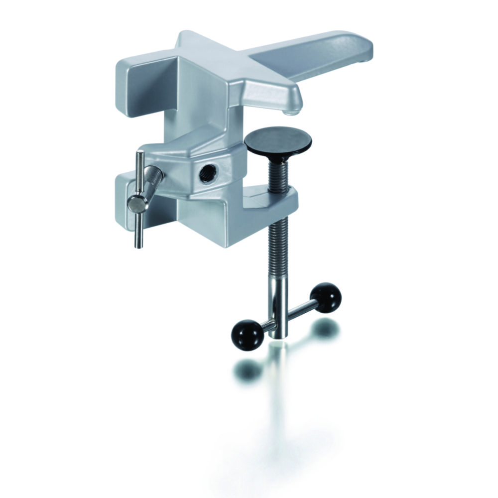 Tischklemme, groß für Stativstangen, Aluminium, pulverbeschichtet