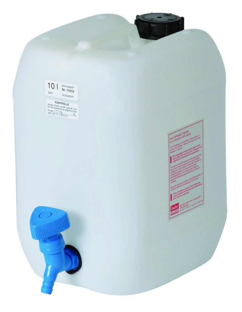 Kanister behroplast® mit Hahn, HDPE