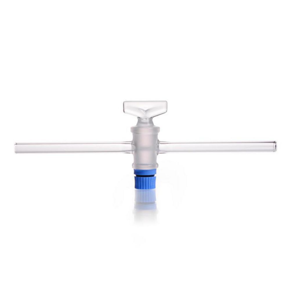 Einweghahn kompl. mit SBW-Küken Bohrung 4 mm, NS 18,8, DURAN Hahnansatz 10 mm