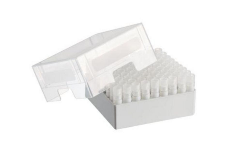 Storage Box 9 x 9, für 81 Gefäße, 2 Stück, Höhe 76,2 mm, 3 Inch, Polypropylen, zum Einfrieren bis -86 °C, autoklavierbar, mit Deckel und