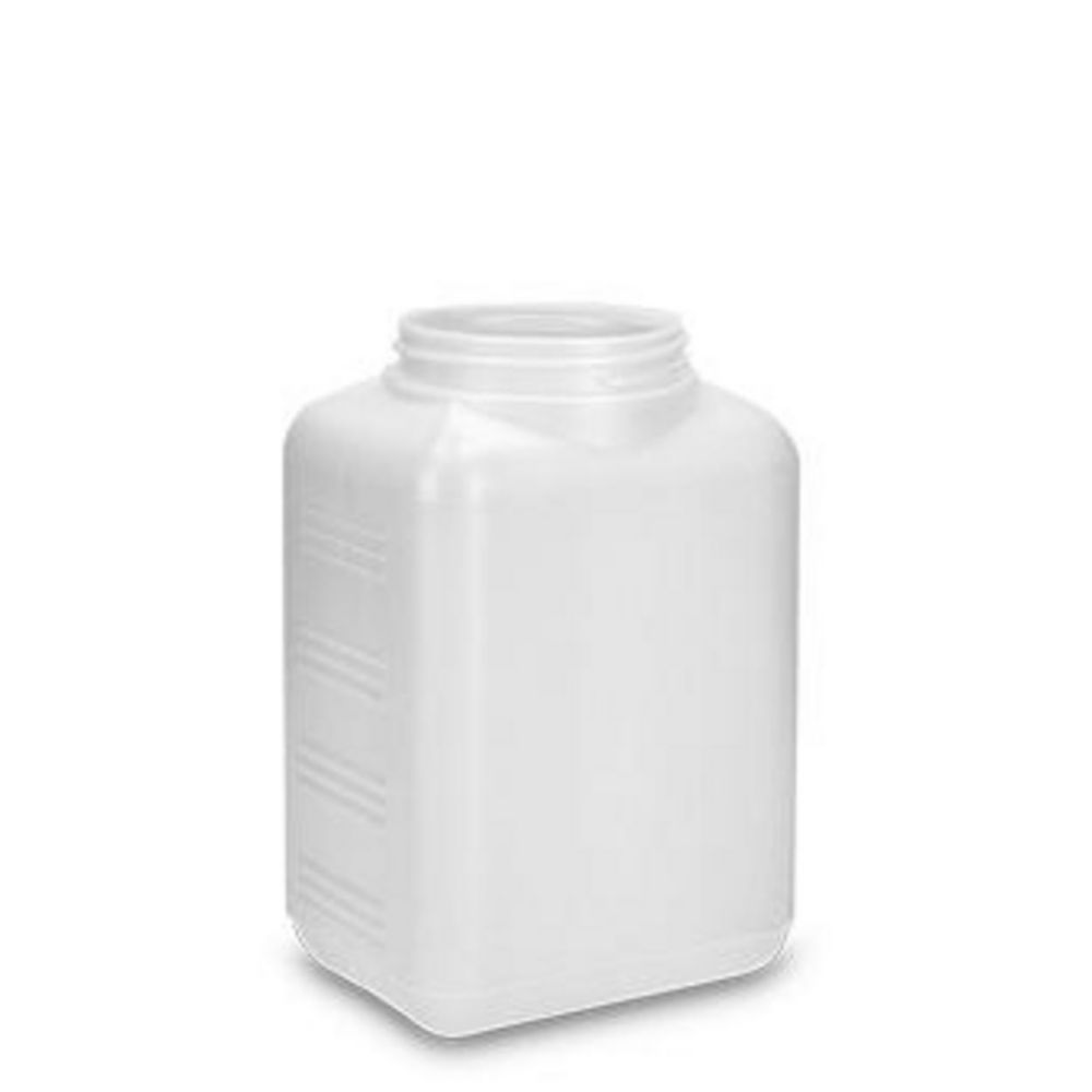 HDPE-Vierkantflaschen 1500 ml natur, Gewinde 80, geriffelt, oh.UN-Zul., VE=90