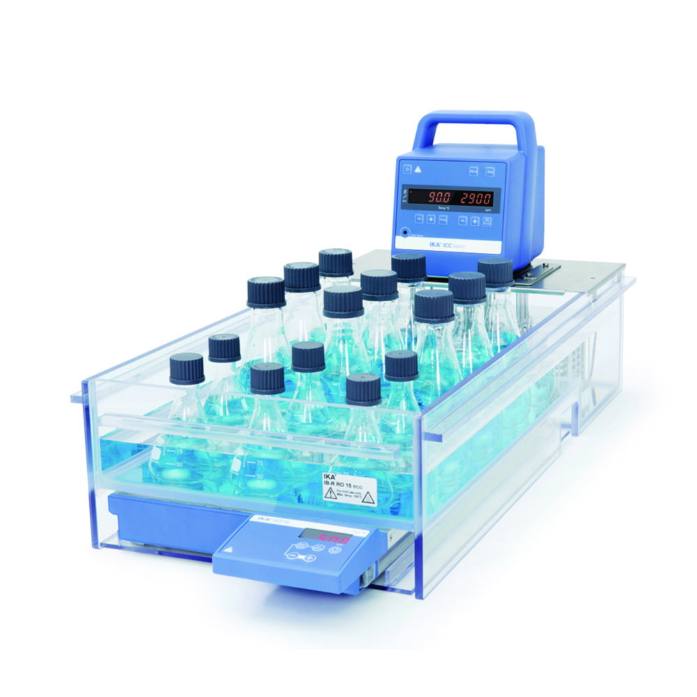 Termperiersysteme ICC control IB R RO 15 eco, mit Mehrstellen-Magnetrührer und Kunststoffbad