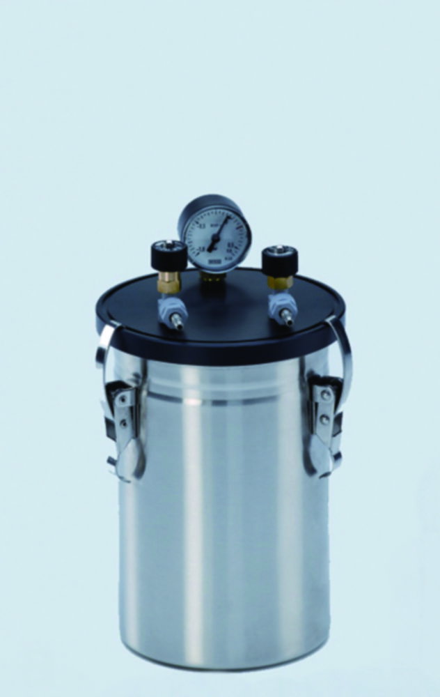 Anaerobengefäße aus Edelstahl, mit Manometer