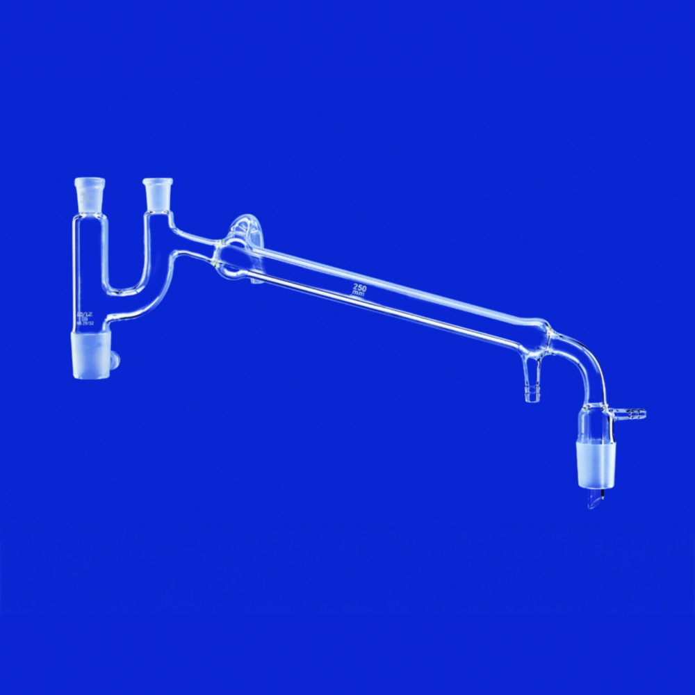 Destillierbrückennach Claisen mit Vakuumvorstoß, DURAN®-Rohr