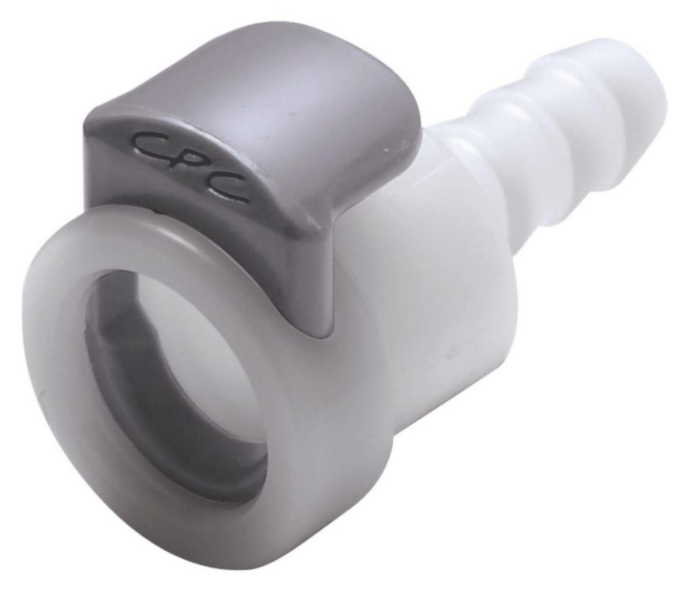 CPC Schlauchkupplung komplett Schlauch/Gewinde 6,4, NW 6,4, Länge 34 mm Vollkunststoff Delrin ohne Ventil, Mutterteil