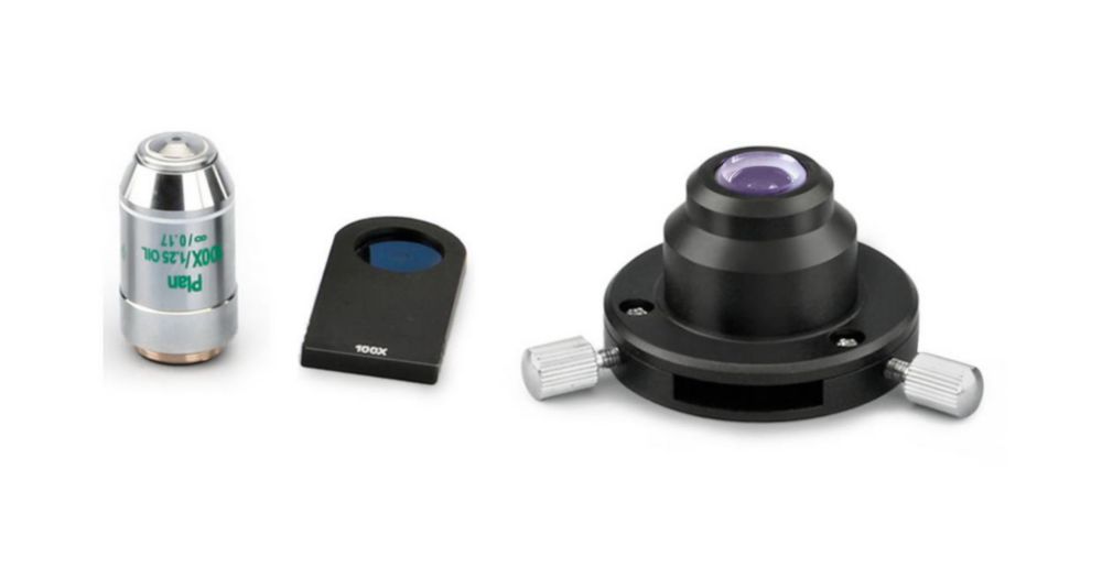 Einzeleinschub mit Inf PH-Plan-Objektiv 100x. für Phasenkontrasteinheit der Serien OBL-1, OBD-1
