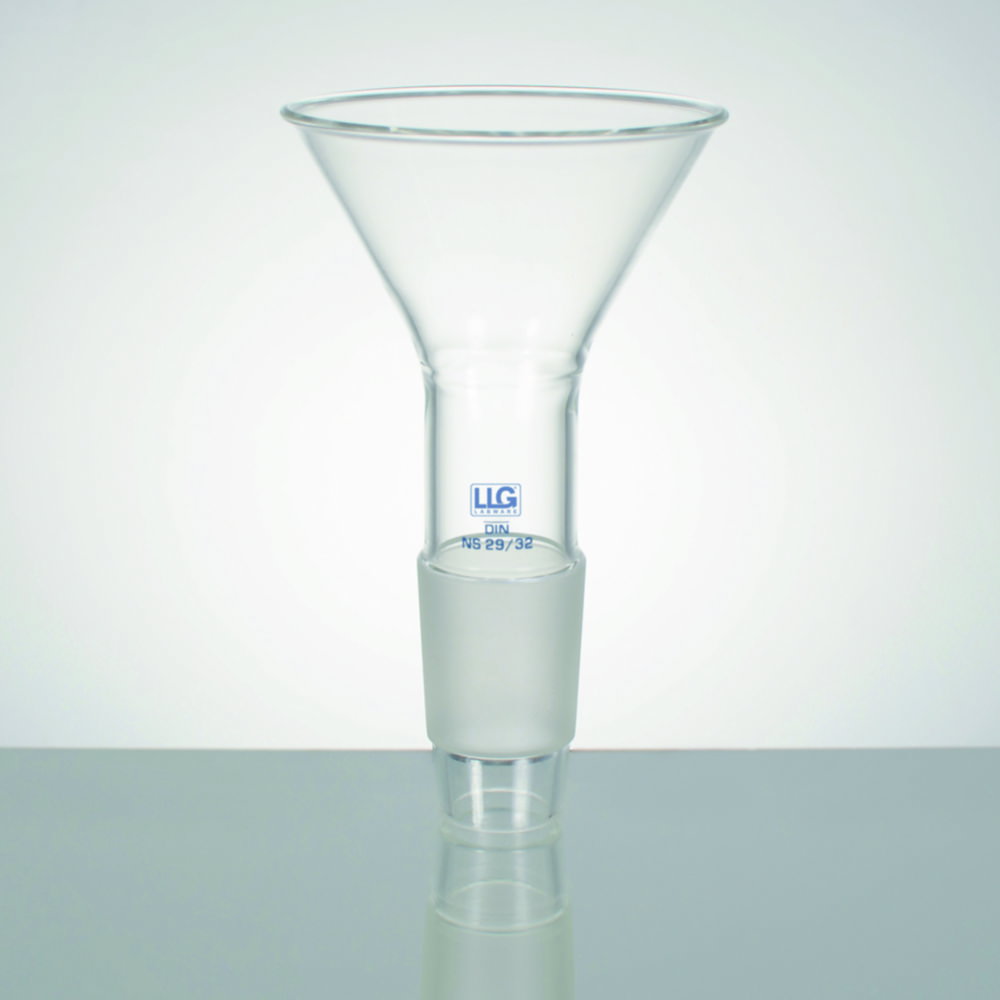 LLG-Pulvertrichter mit NS-Kern, Borosilikatglas 3.3