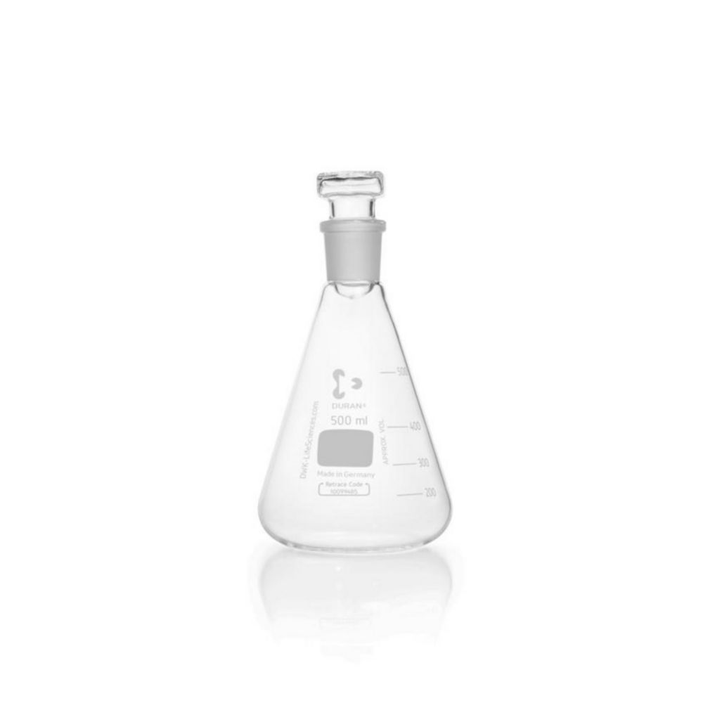 Jodzahlkolben 500 ml, DURAN® NS 29/32, mit Deckelstopfen