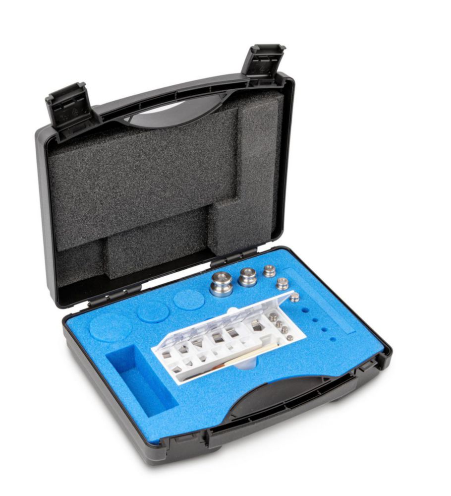 Gewichtssatz M1, 1mg...100g, Edelstahl, feingedreht, im Kunststoff-Koffer