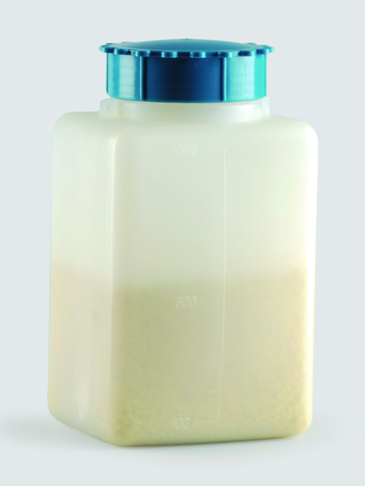 WH-Vierkantflasche 50 ml, PE mit Verschluss, klar