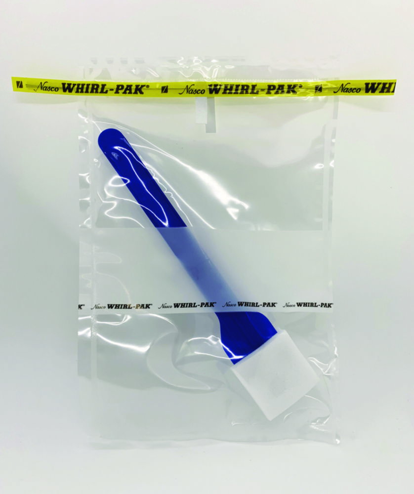 Probenbeutel Whirl-Pak® PolyProbe™, mit PU-Schwamm (trocken) und abnehmbarem Halter