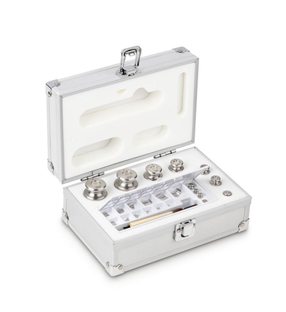 Gewichtssatz F2, 1mg...200g Edelstahl, feingedreht, im Aluminiumetui