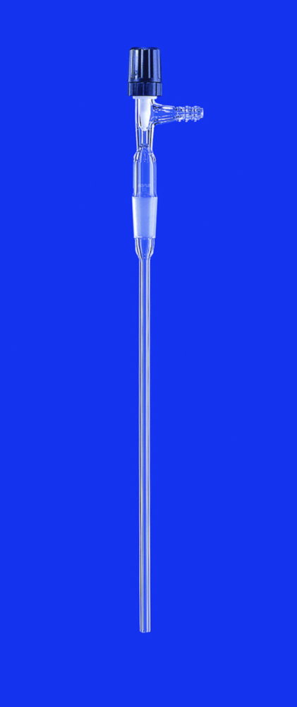 Gaseinleitungsrohr mit Ventilhahn, DURAN®-Rohr