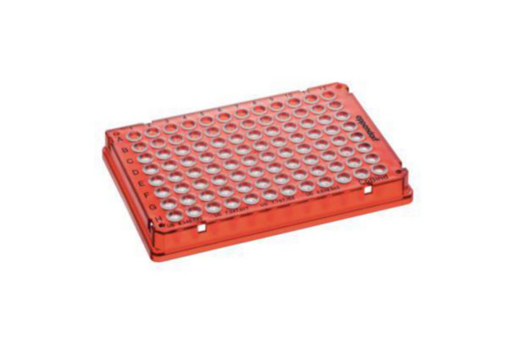 twin.tec® PCR Plate 96 LoBind skirted, PCR clean, rot, VE=25 Stück