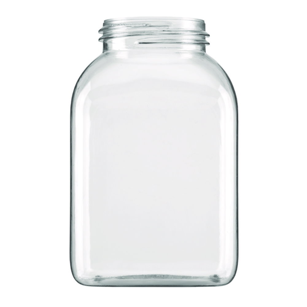 Vierkant-Weithalsbehälter ohne Verschluss, Serie 310, PETG