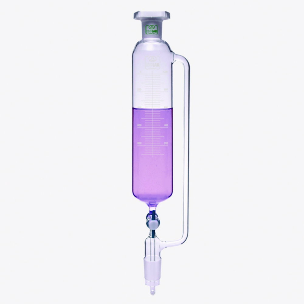 Tropftrichter, zylindrisch, mit Druckausgleich, Borosilikatglas 3.3.