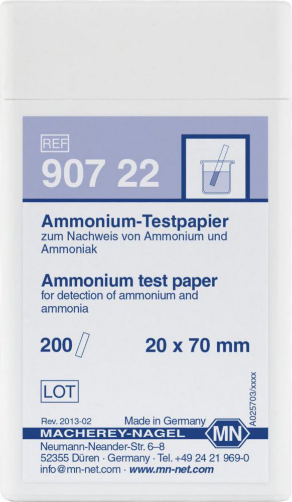 Ammonium NH4 Testpapier, 200 Streifen Giftiger anorganischer fester Stoff, n.a.g. UN 3288, 6.1, II, (E)