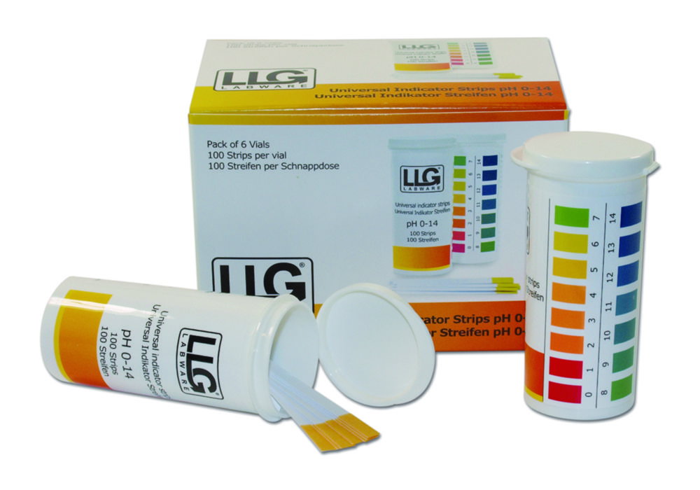 LLG-Universal Indikatorstäbchen "Premium", in Schnappdeckeldose