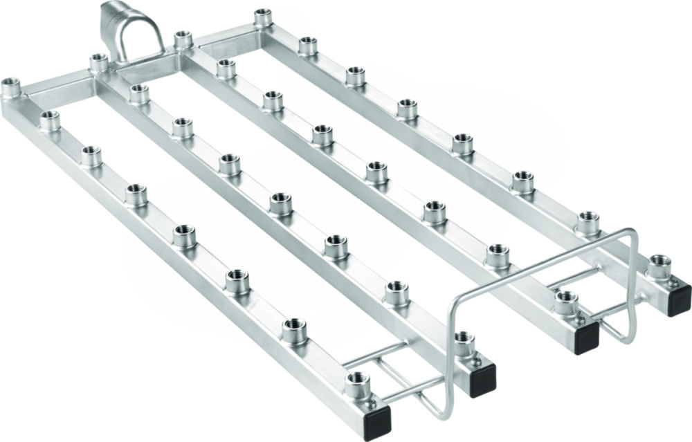 Modul/Laborglas 4x8, A 302/2 57mmx60mm, Edelstahl