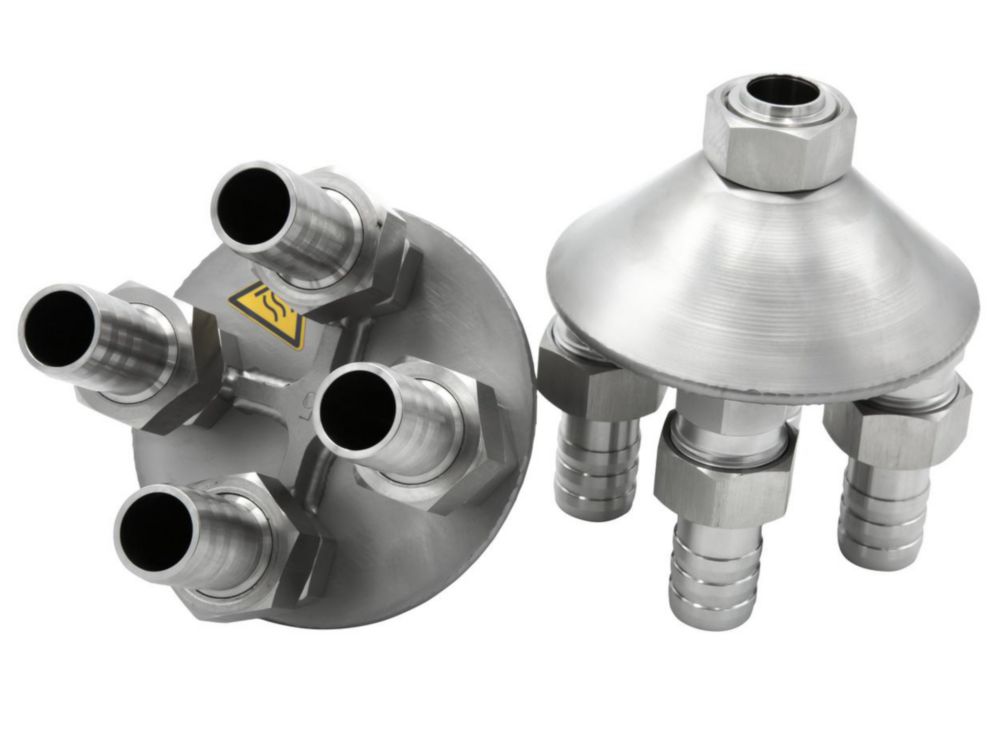 4fach-Verteiler G 3/4" innen mit Schlaucholiven für Schlauch 3/4" l.W., VE=2