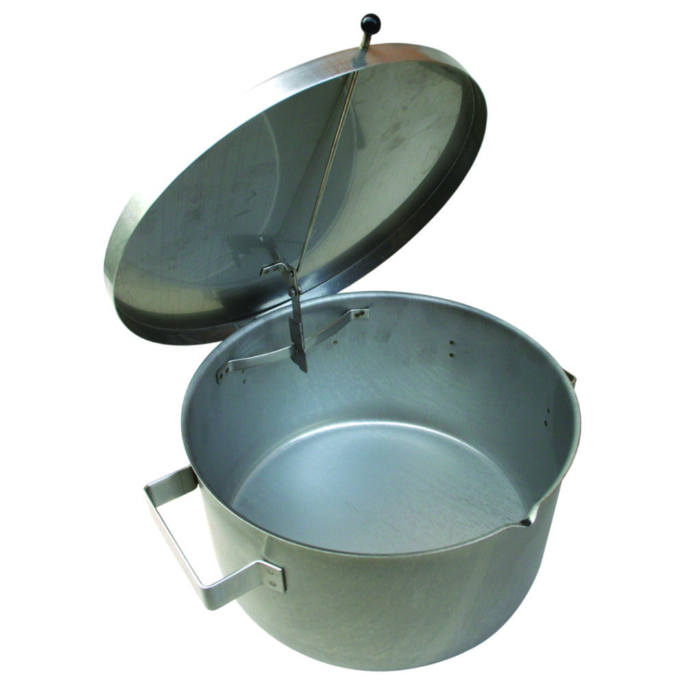 Reinigungsbehälter, Edelstahl V4A, rund