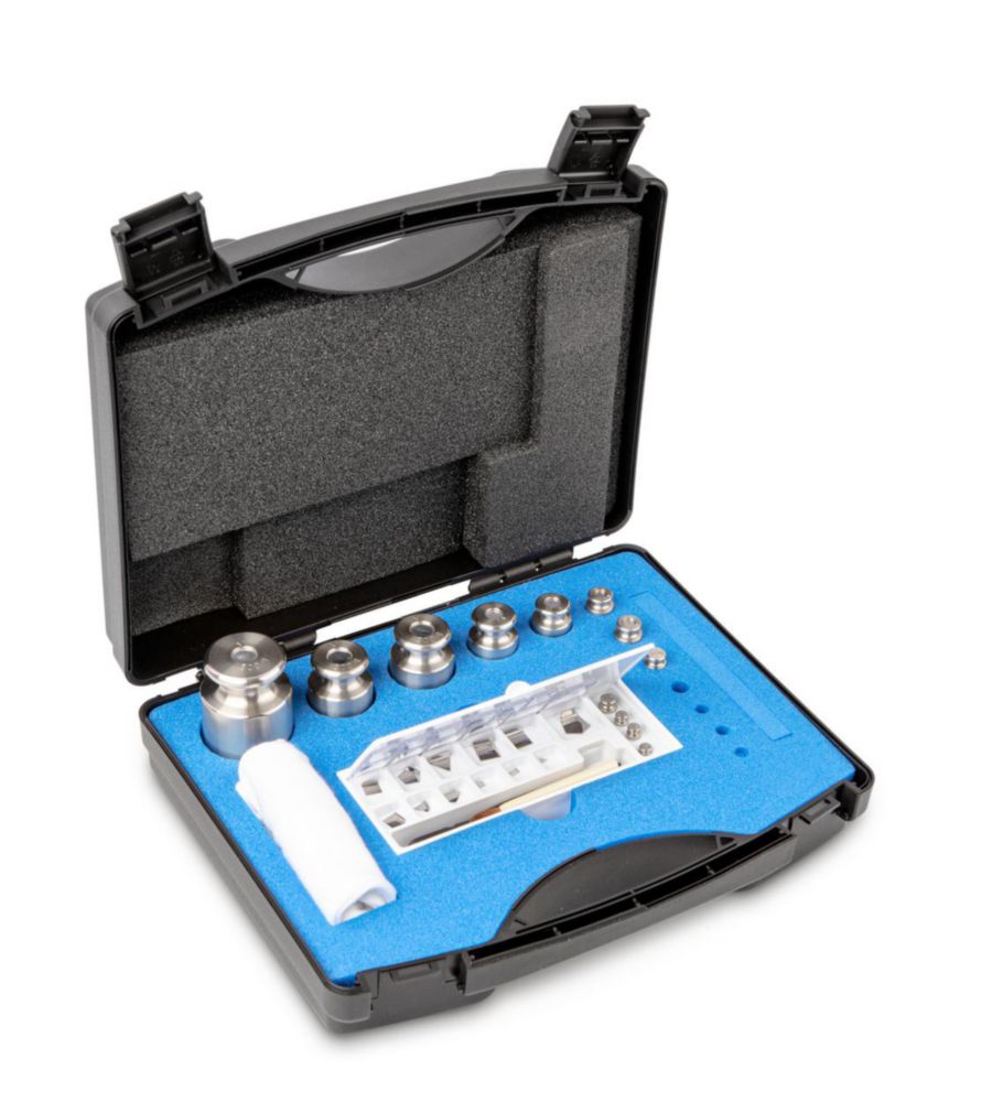 Gewichtssatz M1, 1mg...500g, Edelstahl, feingedreht, im Kunststoff-Koffer