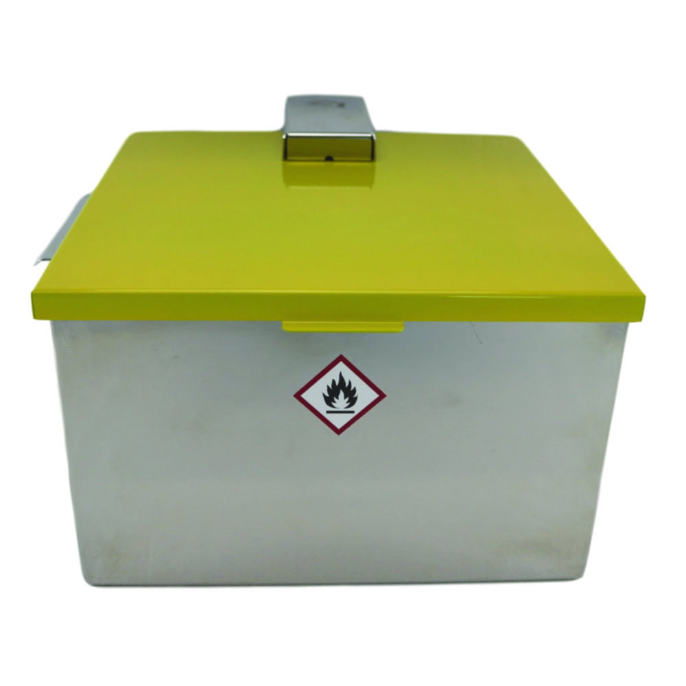 Reinigungsbehälter, Edelstahl V4A, quadratisch