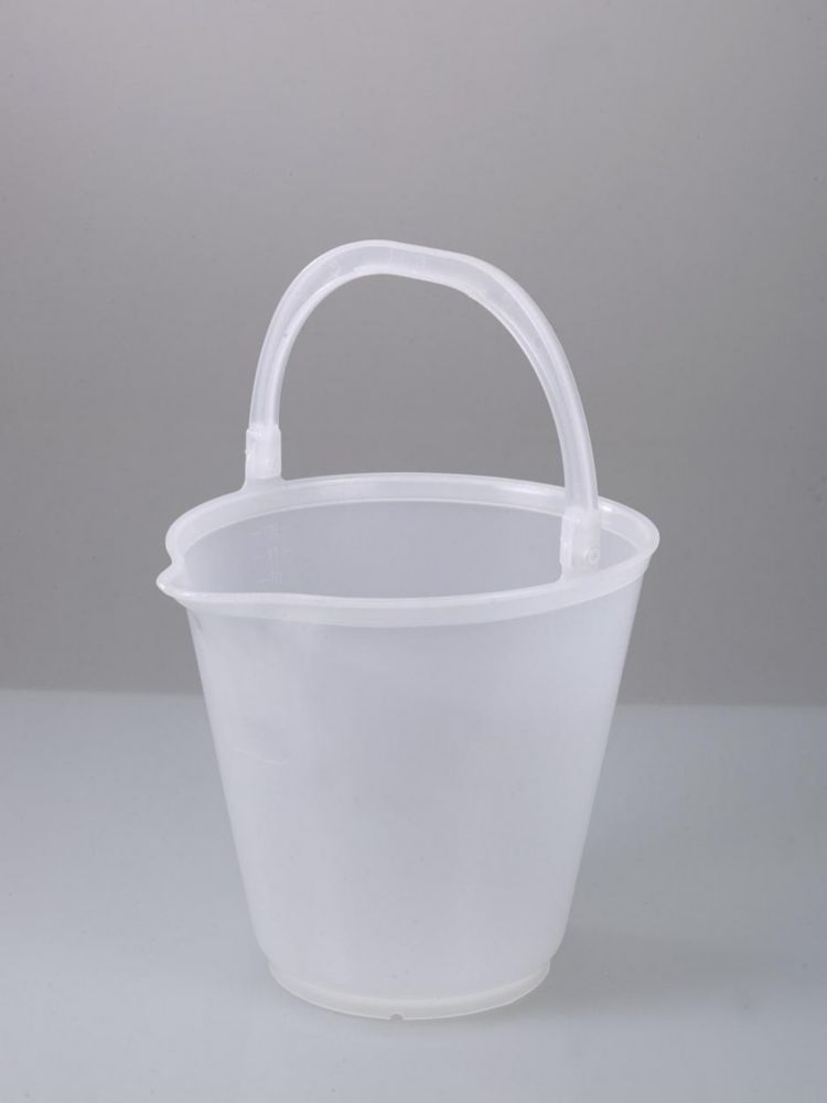 Eimer 12 Ltr., PP transparent, mit Ausguss und Skala