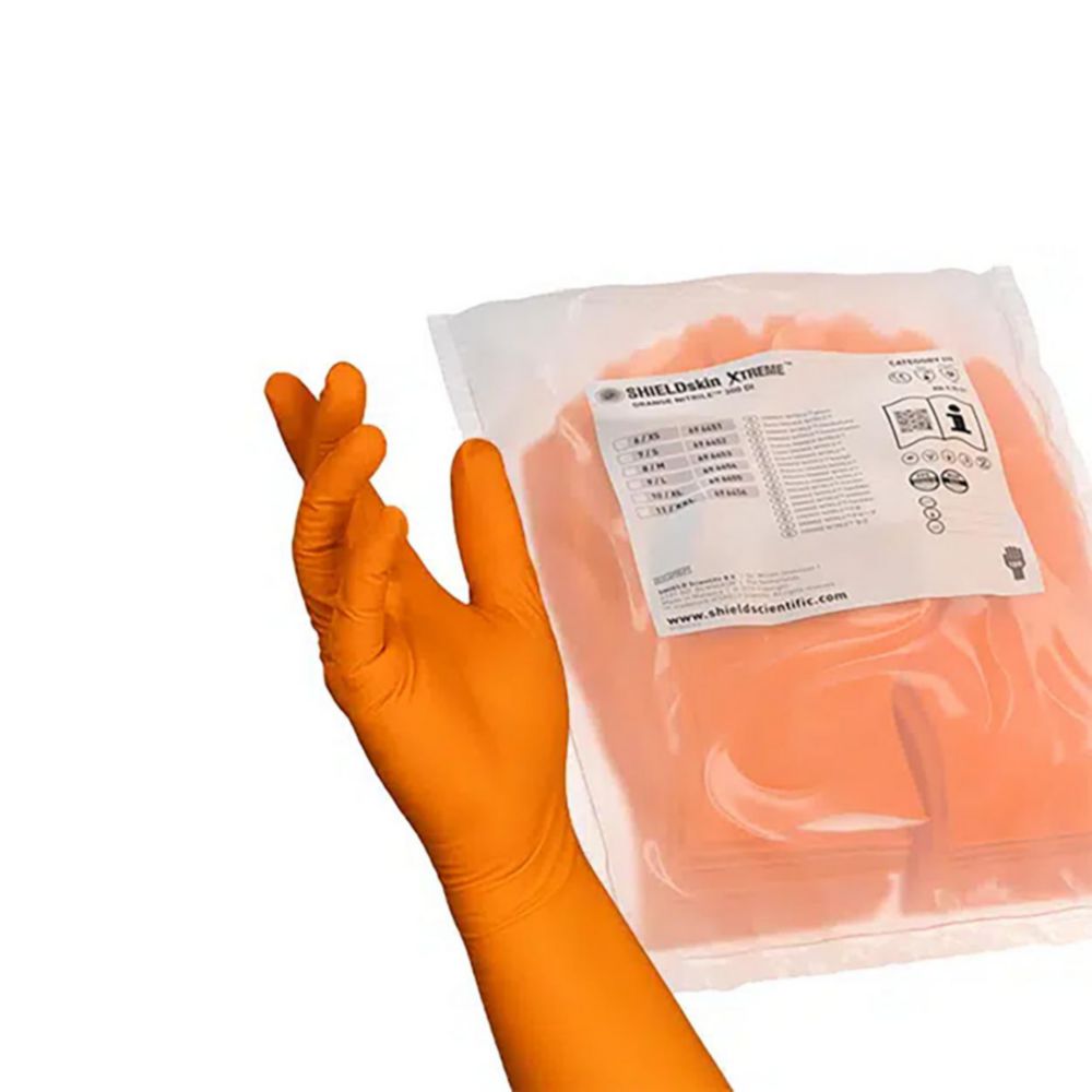 Reinraum-Handschuhe SHIELDskin XTREME™, Sterile Orange Nitril™ 300 DI