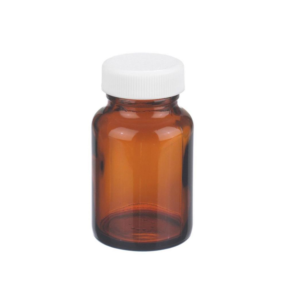 WHEATON-WH-Packflaschen 60 ml Braunglas, 44mm x 75mm  (W216940) mit Schraubkappe, VE=24