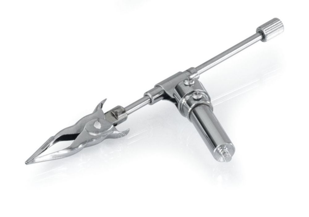 Objekt-Klemme für Schmuckmikroskope. Kupferblech