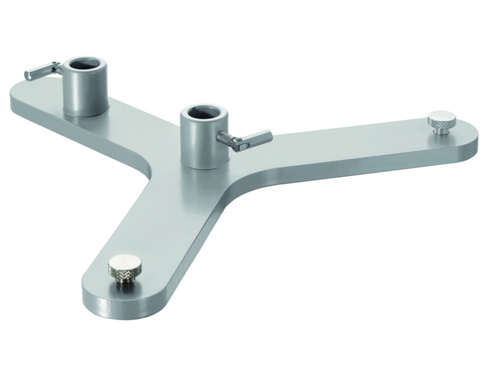 Stativdreifüße DUO, Stahl pulverbeschichtet, mit Gelenkschraube, für 2 Stäbe