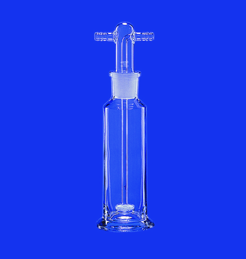 Gaswaschflaschen nach Drechsel mit Filterplatte