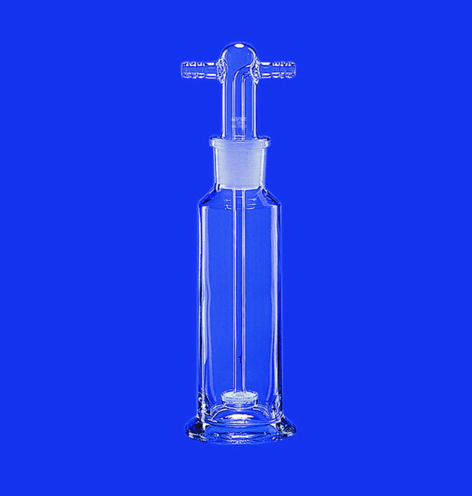 Gaswaschflaschen nach Drechsel, mit Glasgewinde