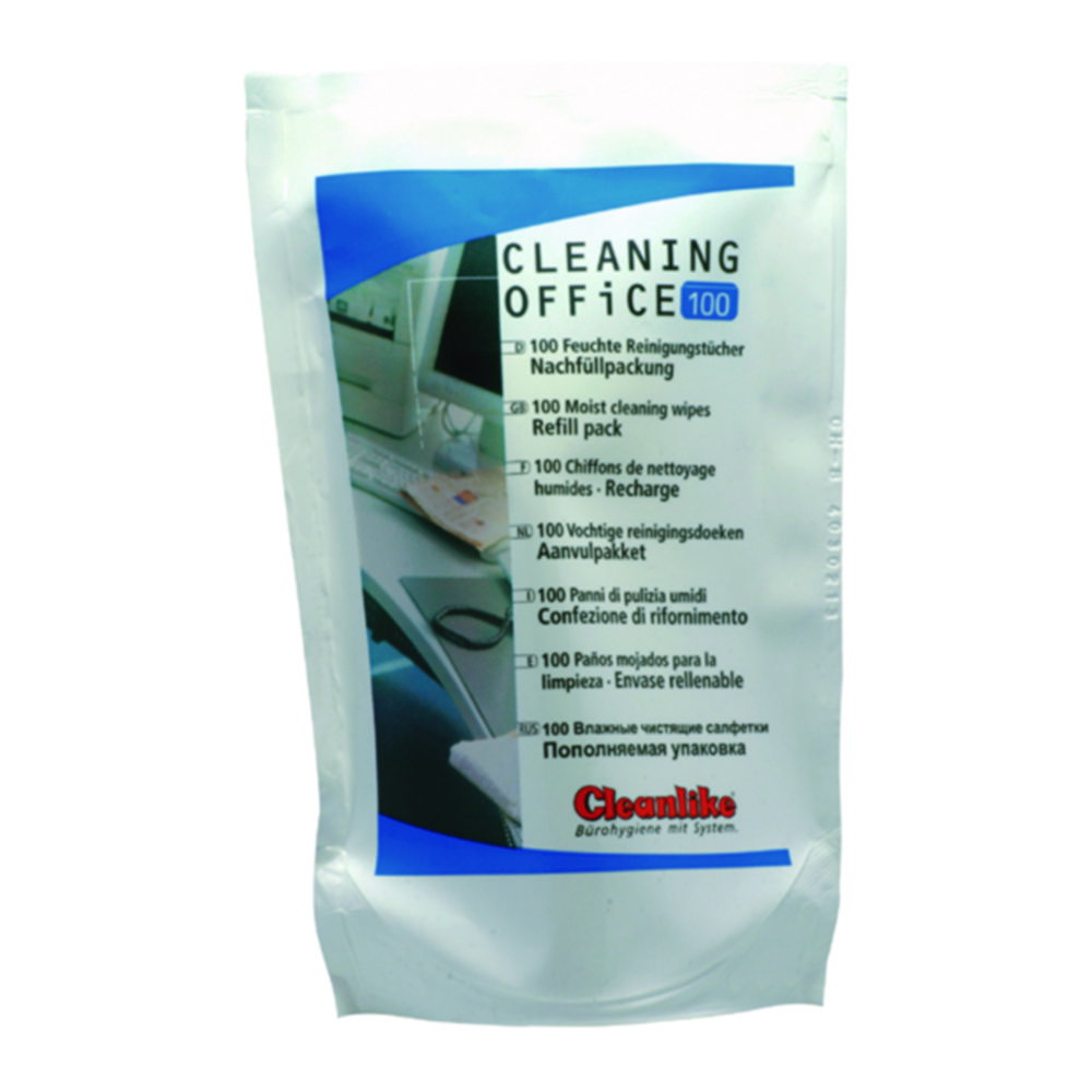 Oberflächenreinigungstücher mit Alkohol CLEANING OFFICE, Nachfüllpackung