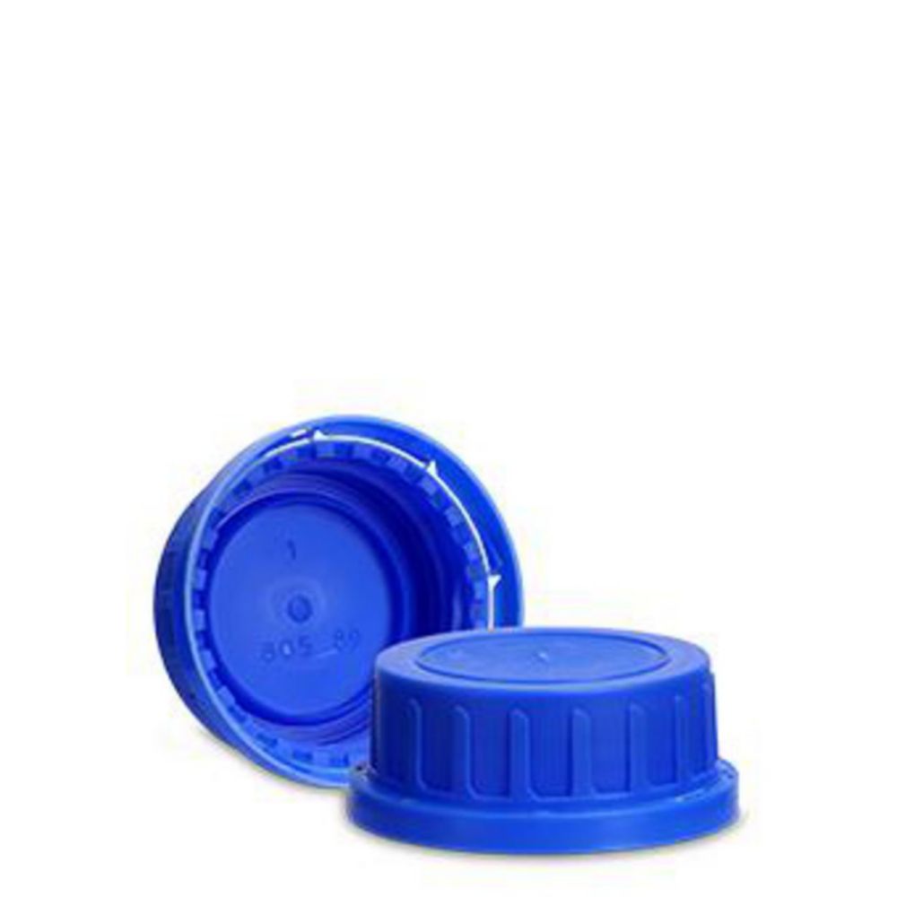 Originalitätsverschlüsse, PP, blau mit Konus für Gewinde GL 54W VE=196