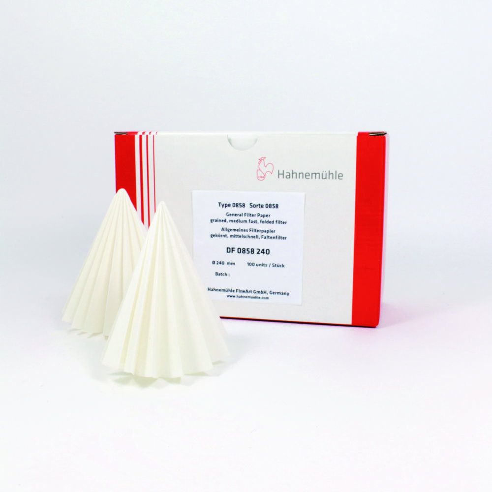 Filtrierpapiere, zur Klarfiltration, Faltenfilter