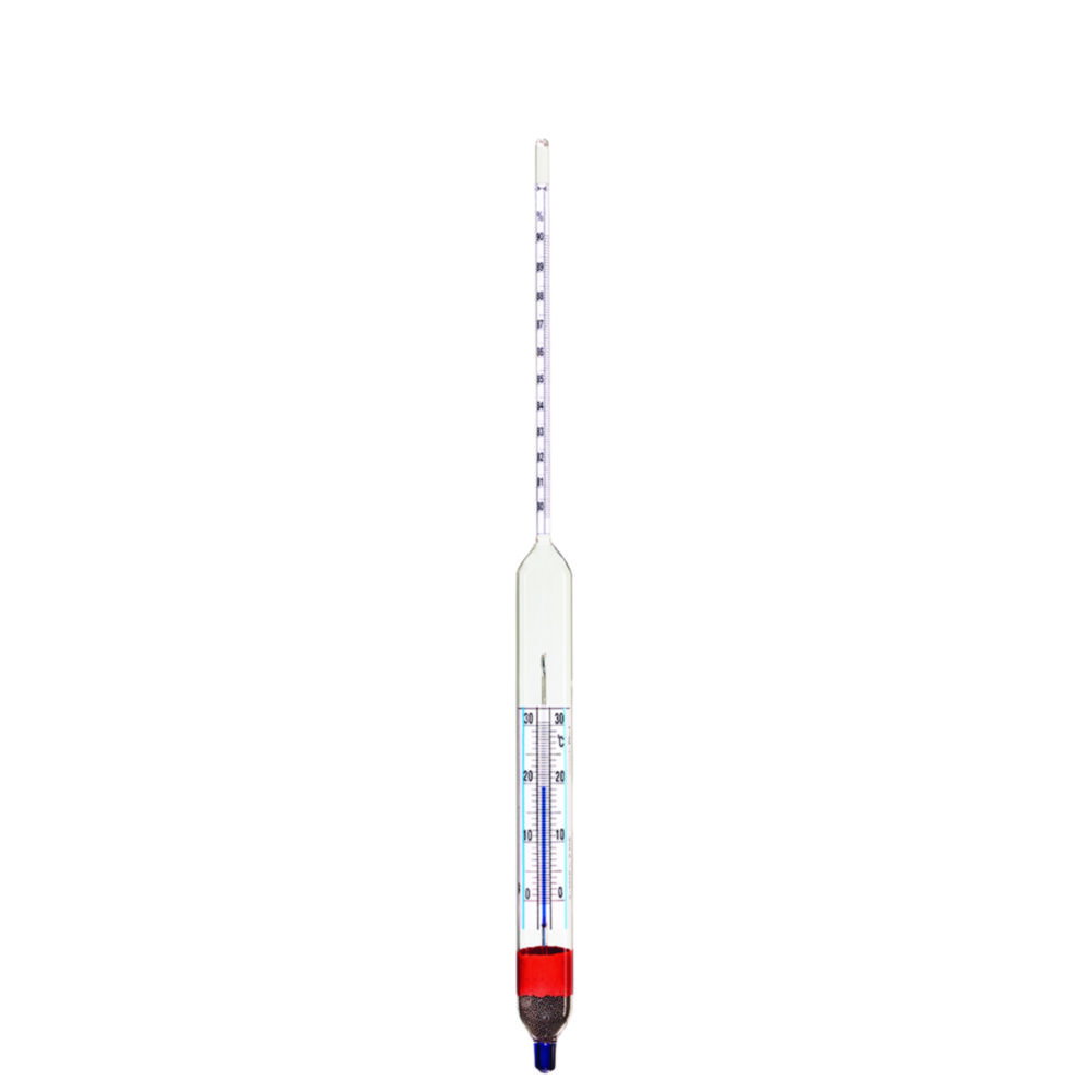 Alkoholmeter mit Thermometer