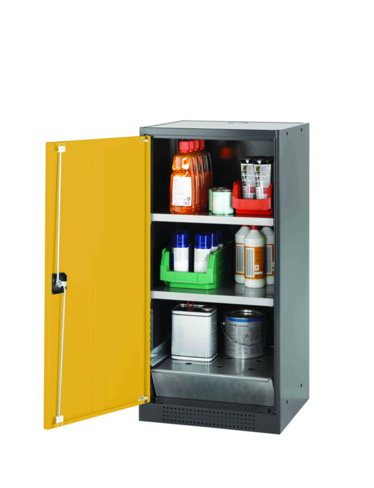 Chemikalienschrank CS-Classic 545x520x1105mm (BxTxH), Flügeltüren, RAL 1004 2 Fachböden/Lochblecheinsatz/Auffangwanne STAWA-R