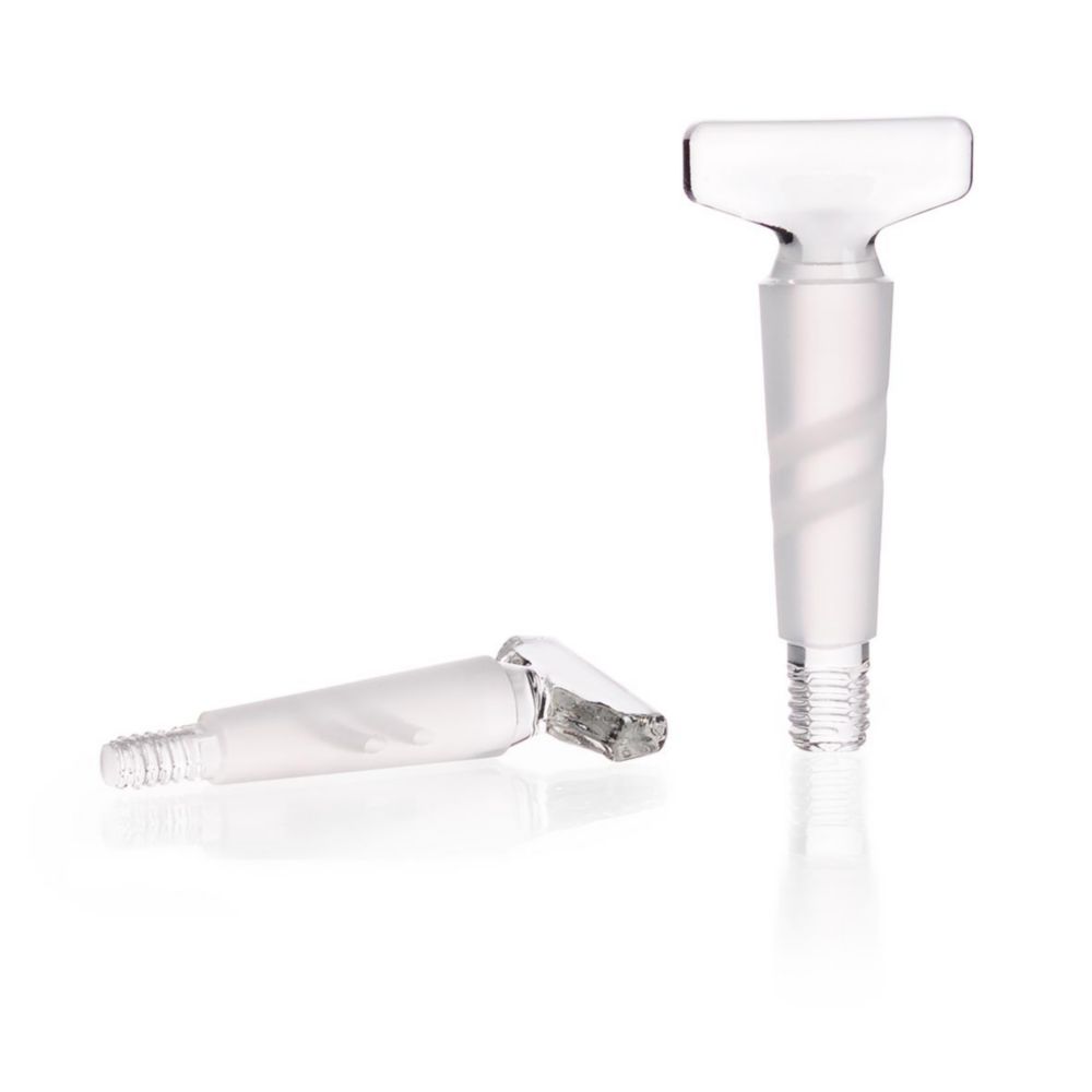 Patenthahnküken mit Gewinde NS 14,5/44, Bohrung 2,5 mm