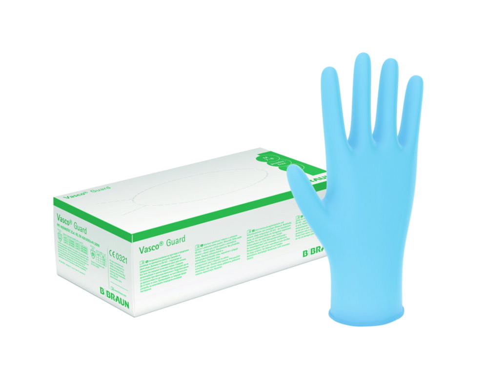 Einmalhandschuhe Vasco® Guard, Nitril | Handschuhgröße: M, Länge: 240 cm, Dicke: 0.08 mm
