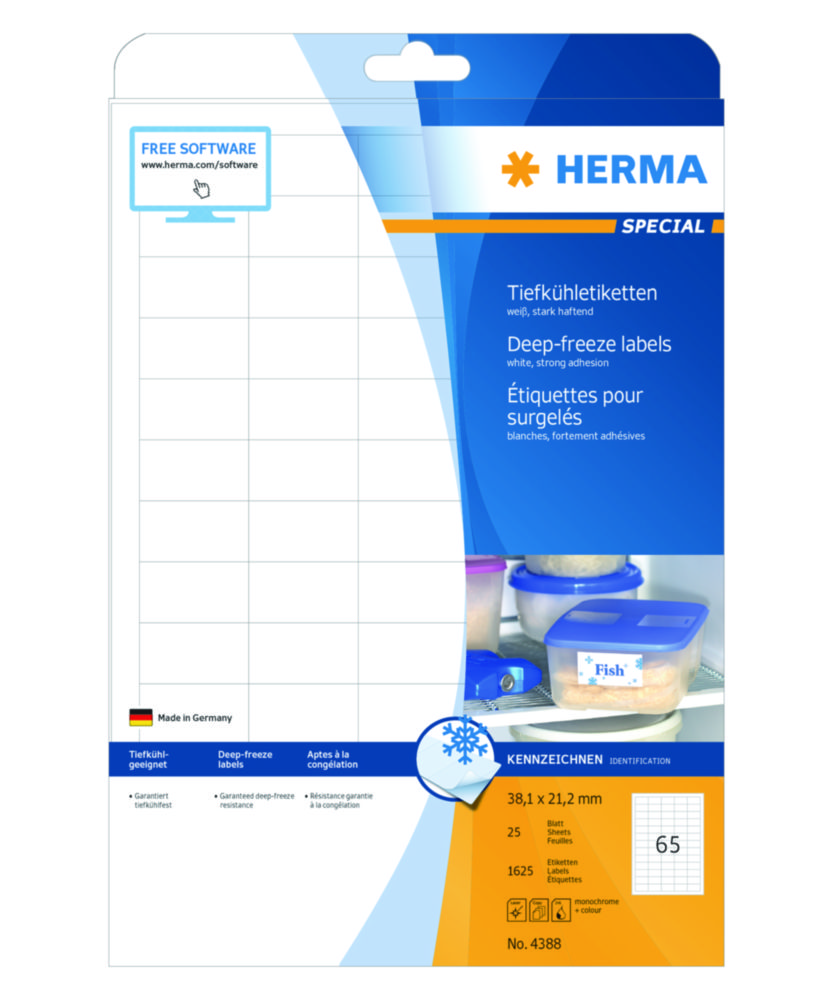 Tiefkühletiketten Special, weiß