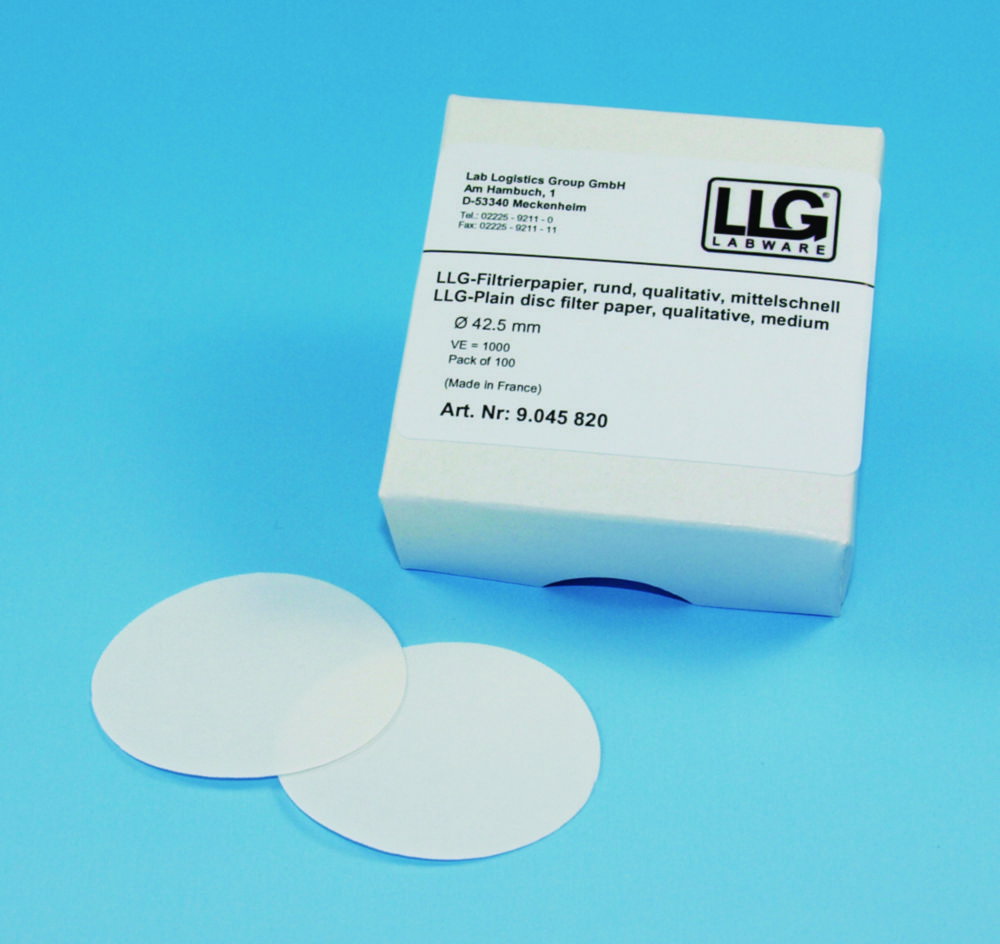 LLG-Filtrierpapiere, qualitativ, Rundfilter, langsam