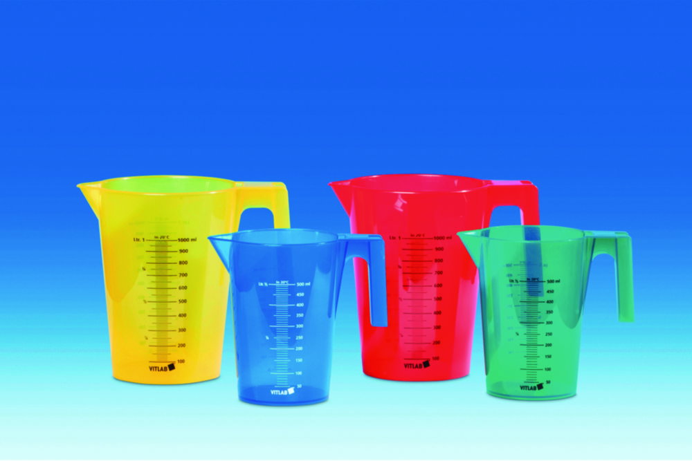 Messbecher mit Griff, PP, farbig