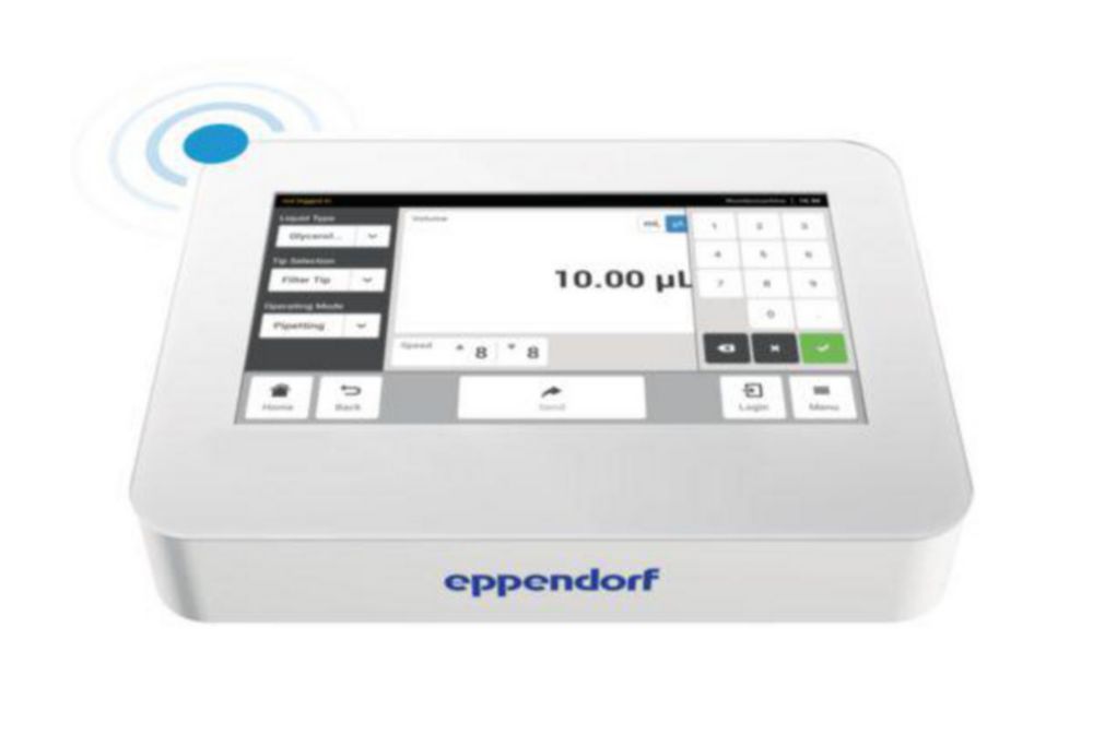 VisioNize® pipette manager (Touch-Bedienfeld) mit VisioNize® pipette manager Software