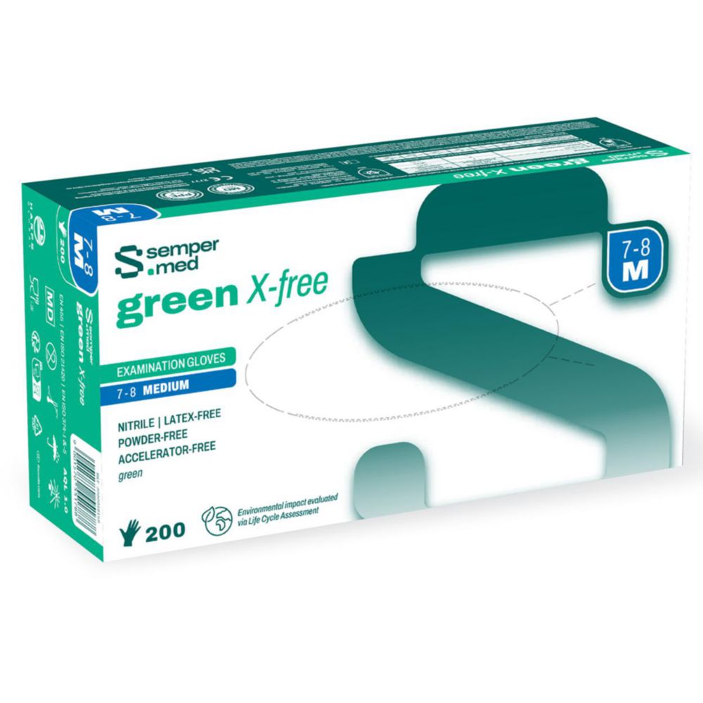 Einmalhandschuhe, Sempermed® grün x-free, Nitril