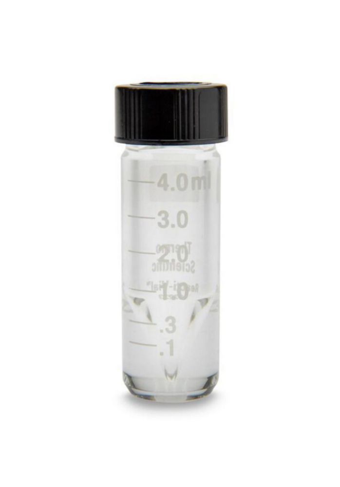 Reacti-Fläschchen 5.0 ml transparent, Quarzglas, mit Schraubverschluss, VE=12