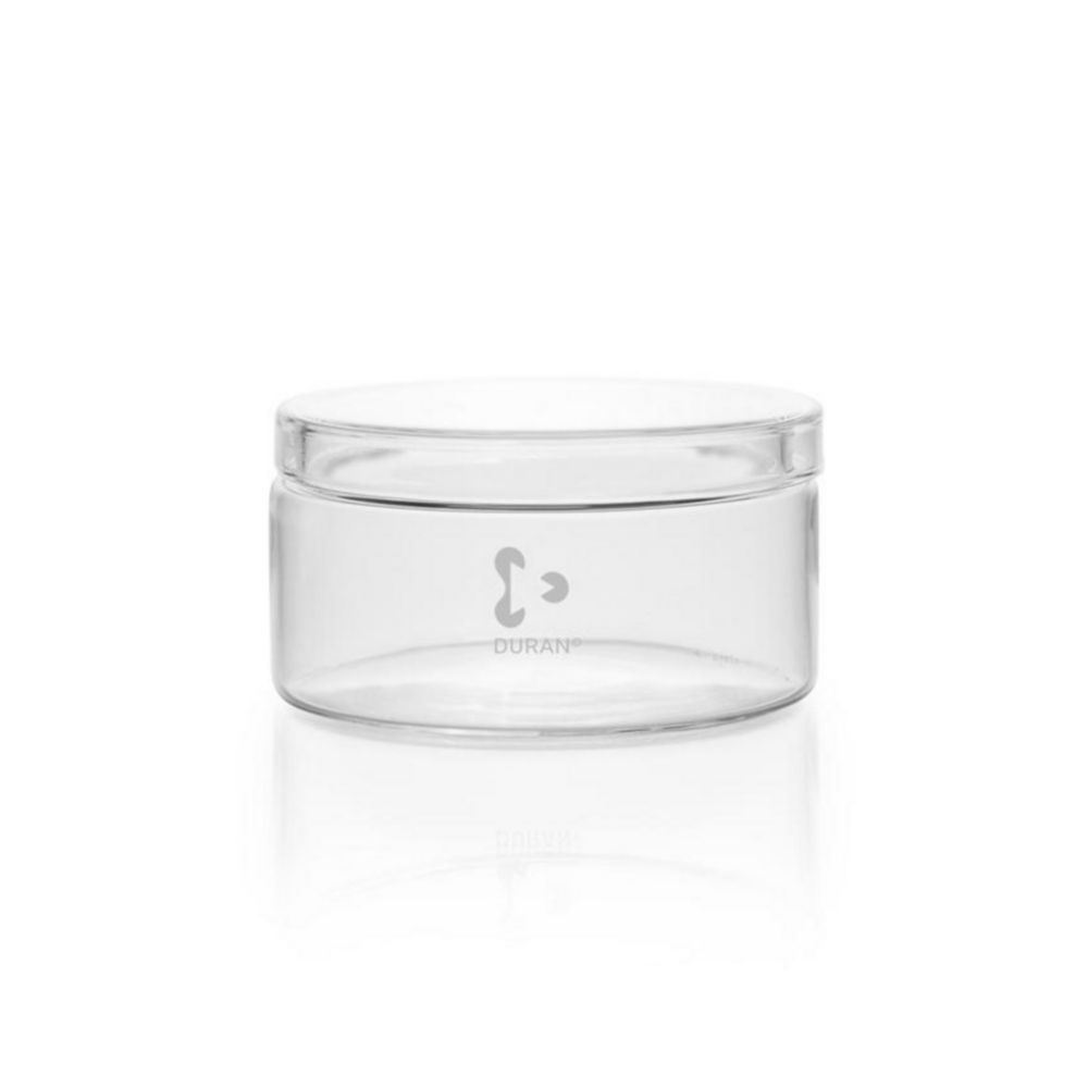 Glasdose 120x60mm niedr. Form mit Falz und Deckel