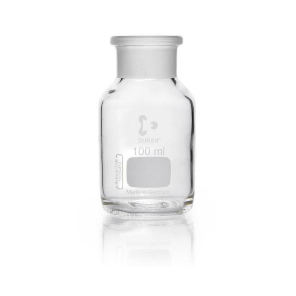 Weith.-Standflasche 100ml, klar DURAN, mit NS, ohne Stopfen