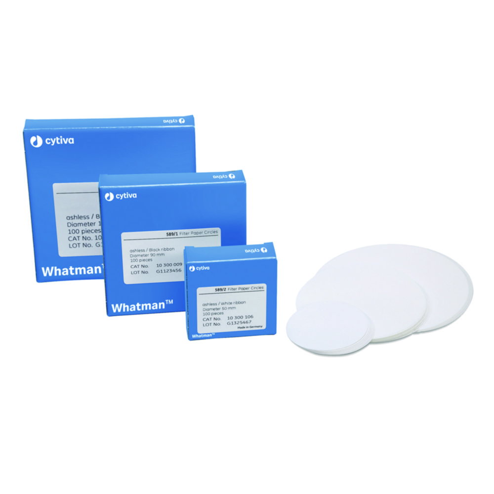 Filtrierpapiere Sorte 589/1, Schwarzband, quantitativ, Rundfilter